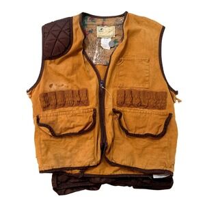 Vintage 70s American Field Hunting Vest Men Med Canvas Upland Gorpcore USA